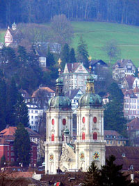 Die Trme der Kathedrale von St. Gallen