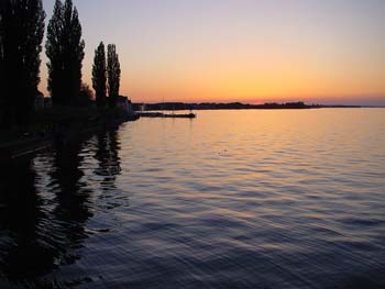 Sonneruntergang am Bodensee (Rorschach, Schweiz)