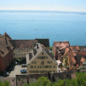 Blick auf den Bodensee von Meersburg